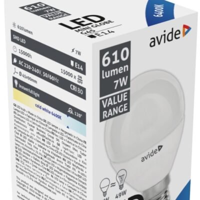 Avide LED Value Mini 7W E14 Ψυχρό 6400K 610 lumen