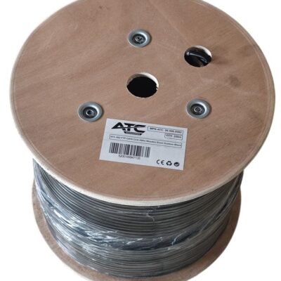 ATC-662 Στροφείο FTP CAT6 CCA PET για Εξωτερικό Χώρο Μαύρο 250m (06.006.0082)