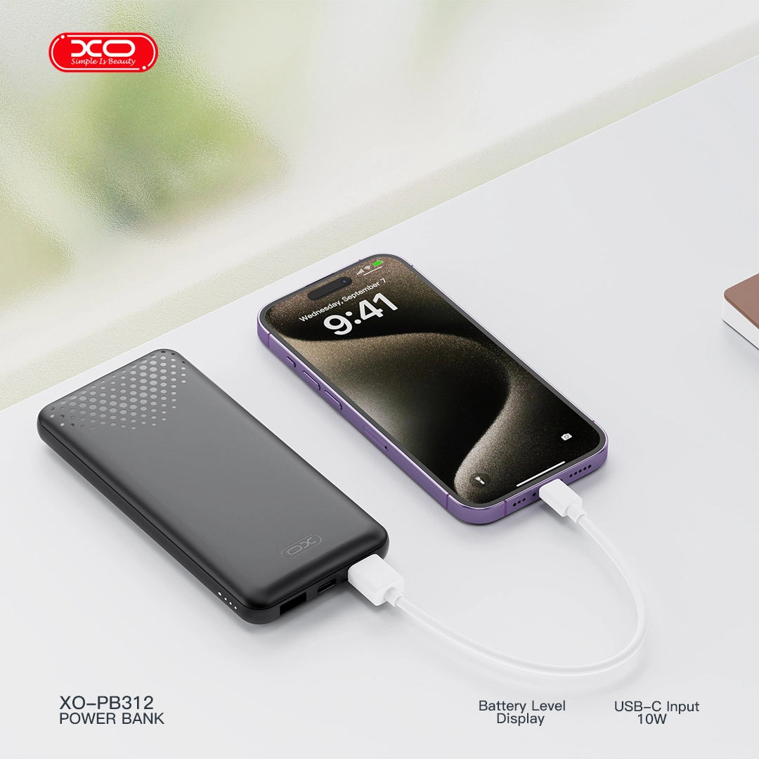 XO PB312 Powerbank 10.000mAh Μαύρο (16.010.0098) - Image 2