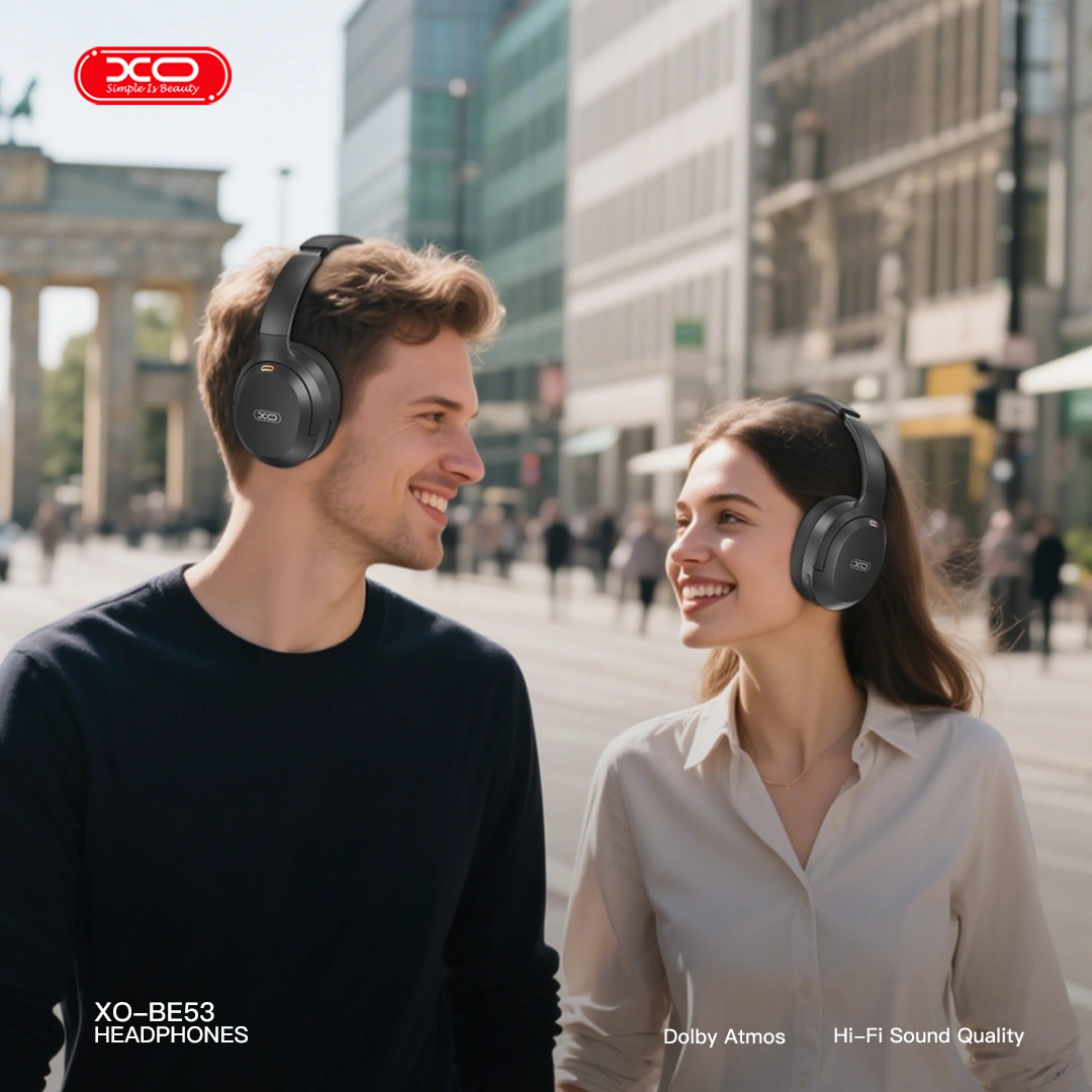 XO BE53 Ακουστικά Κεφαλής Bluetooth Tough Style με Περιστρεφόμενη Στέκα & ANC Μαύρα (16.003.0173) - Image 6