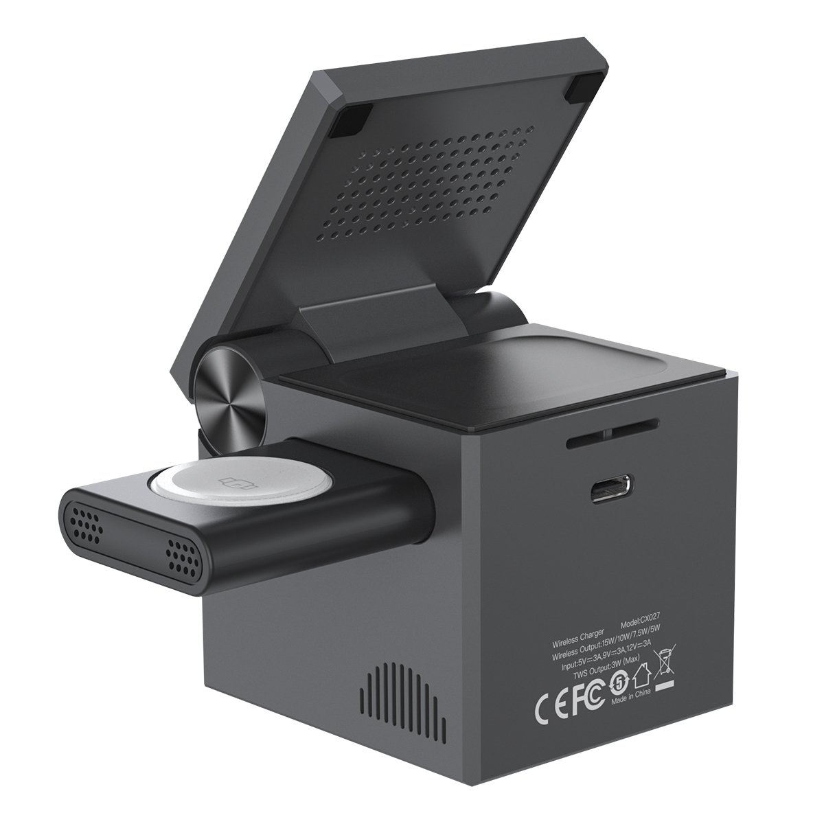 XO CX027 Κινητό /Apple Watch/ TWS 3-σε-1 Ασύρματος φορτιστής 15W (16.006.0271)