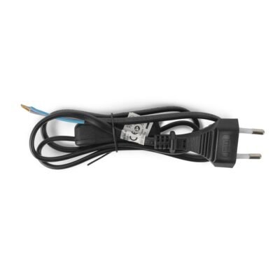 Entac Rewireable Καλώδιο 2G0.75 με Διακόπτη ON/OFF Μαύρο 1m (15.005.0451)