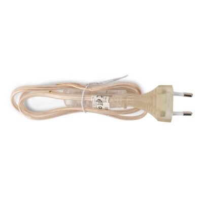 Entac Rewireable Καλώδιο 2G0.75 με Διακόπτη ON/OFF Διαφανές 1m (15.005.0453)