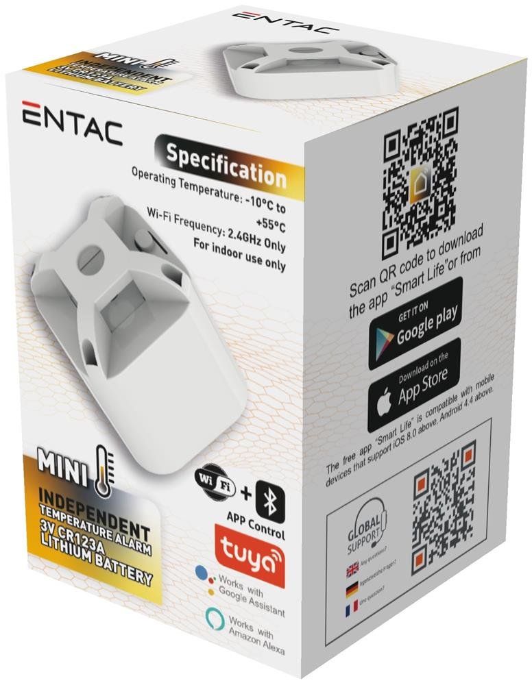 Entac Smart Mini Ανιχνευτής Φωτιάς & Θερμότητας με WIFI TUYA (15.007.0295) - Image 4