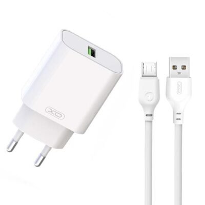 XO L103 (EU) QC3.0 18W Φορτιστής Με Καλώδιο Micro (NB103) (16.006.0279)