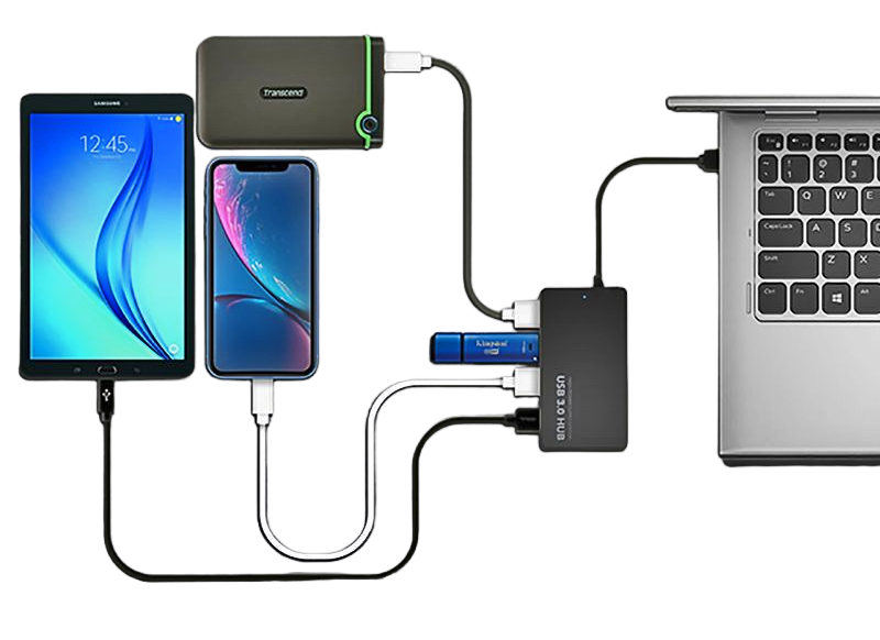 Μετατροπέας USB C Docking Station Hub 4 σε 1 USB 3.1 Type C σε 4 Θύρες USB 3.0 (06.004.0070) - Image 7