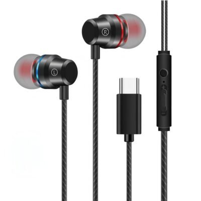 ATC-HFr2 Ενσύρματα Ακουστικά Handsfree Type-C Μεταλικό Μαύρο (20.001.0032)