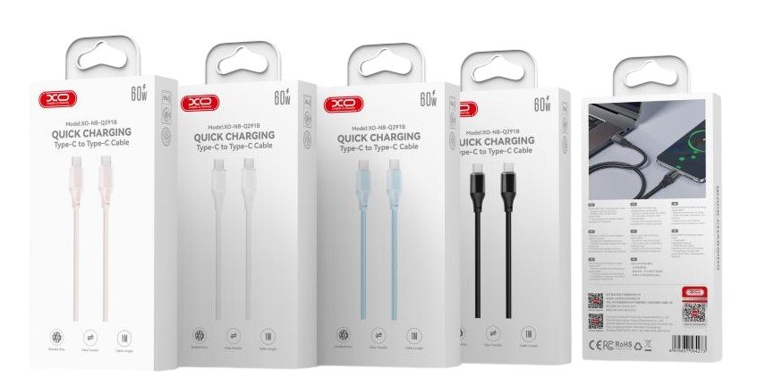 XO NB-Q291A Braided Lightning σε Type-c 27W Καλώδιο Λευκό (16.005.0384) - Image 2