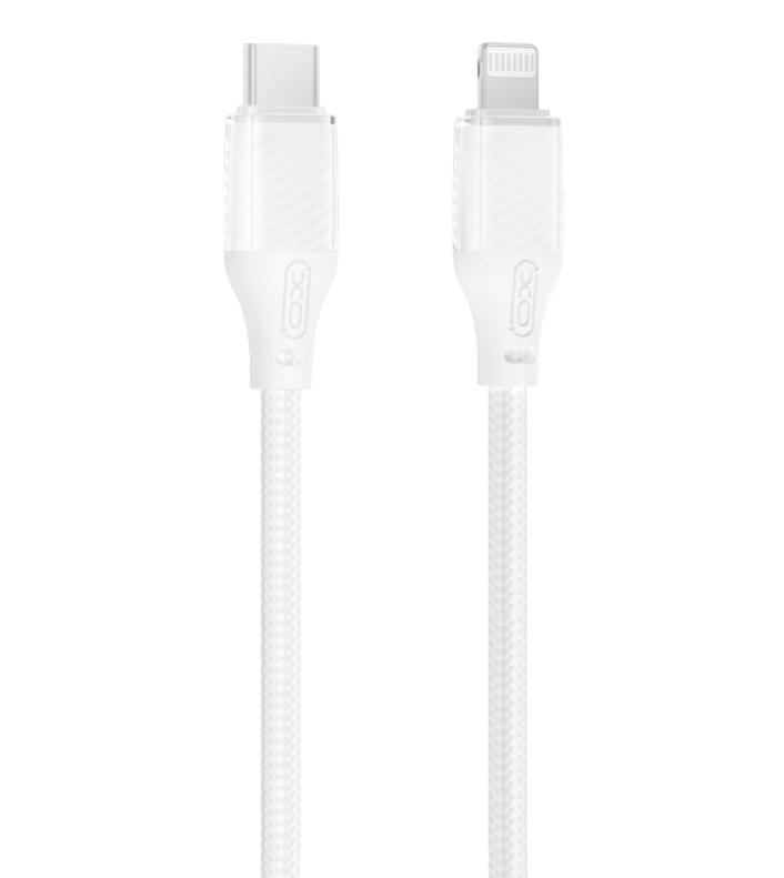 XO NB-Q291A Braided Lightning σε Type-c 27W Καλώδιο Λευκό (16.005.0384)