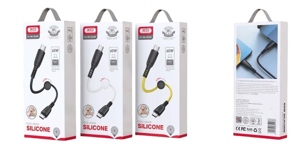 XO NB-Q248B Καλώδιο Φόρτισης + Data Suluo Series Type-c σε Type-c 60W 25cm Άσπρο (16.005.0254) - Image 6