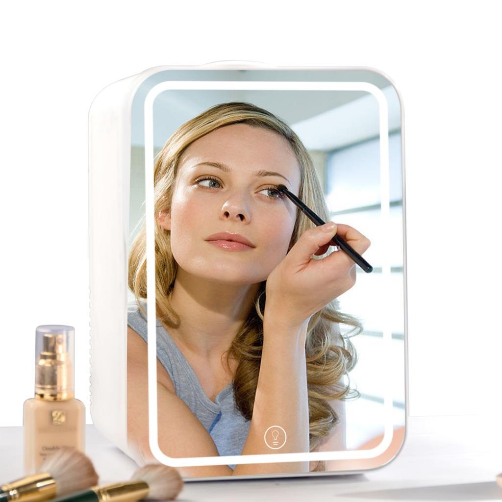 XO CZ015 Μίνι Ψυγείο διπλής χρήσης για το σπίτι και το αυτοκίνητο με καθρέφτη μακιγιάζ 8 λίτρων (16.008.0030) - Image 5