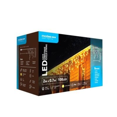 Modee Χριστουγεννιάτικα Φωτάκια LED με Τροφοδοτικό & Δυνατότητα Επέκτασης (100LED/2m/H70cm) Θερμό Λευκό (40.004.0019)