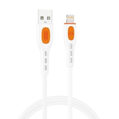 XO NB280 Καλώδιο Δεδομένων Lightning  1M 3A Λευκό (16.005.0342)