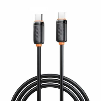 XO NB-Q302B Καλώδιο Φόρτισης & Μεταφοράς Δεδομένων Type-C σε Type-C 60W Μαύρο 1m (16.005.0405)