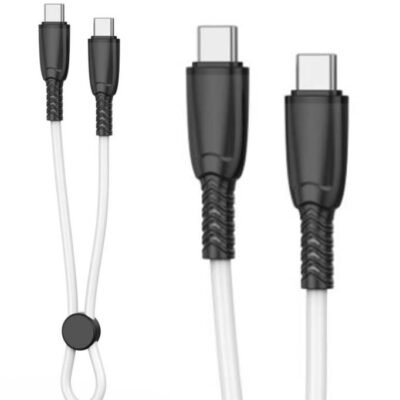 XO NB-Q248B Καλώδιο Φόρτισης + Data Suluo Series Type-c σε Type-c 60W 25cm Άσπρο (16.005.0254)