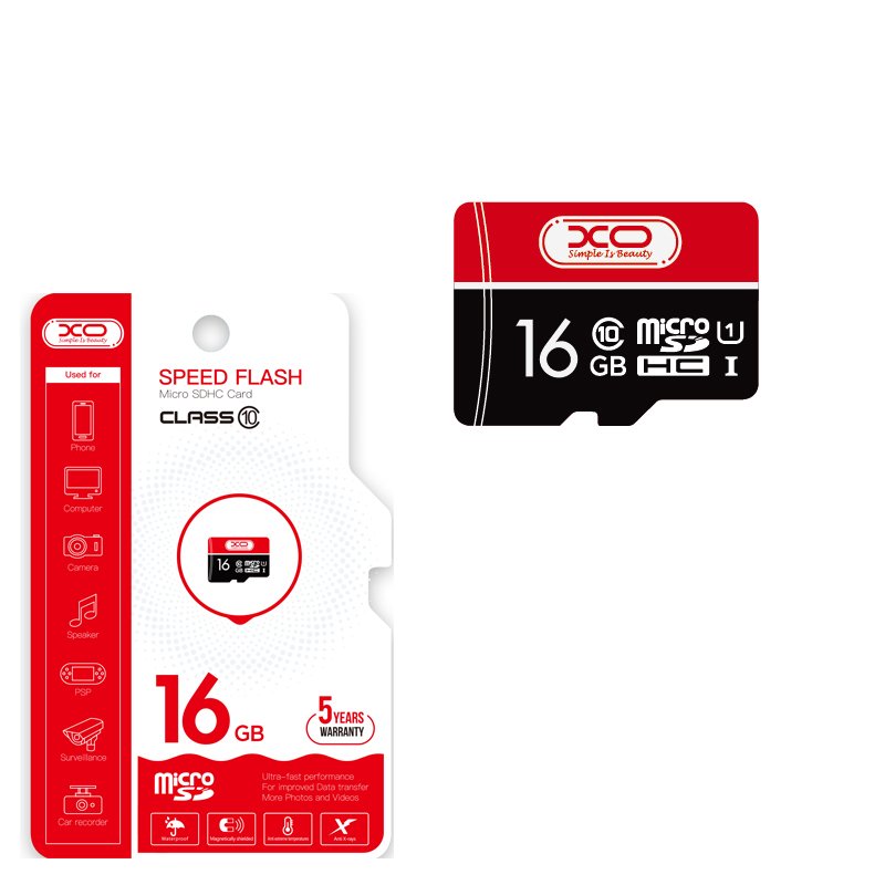 XO Κάρτα Μνήμης 16GB CL10 Micro SD (16.007.0006)