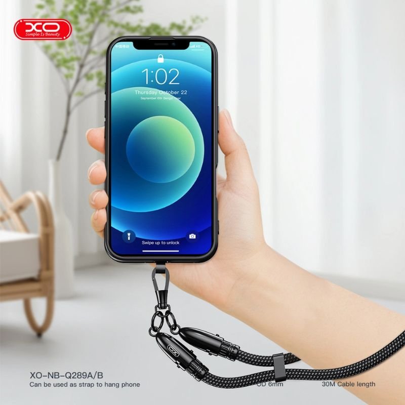 XO NB-Q289A Charging & Data Cable Type-C to Lighting 27W Black 20cm (16.005.0412) - Image 6