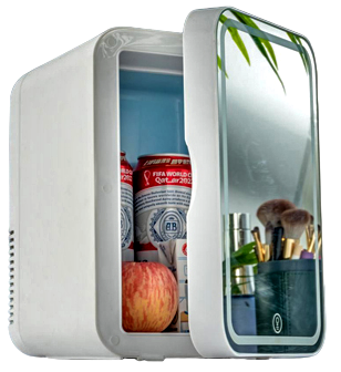 XO CZ015 Μίνι Ψυγείο διπλής χρήσης για το σπίτι και το αυτοκίνητο με καθρέφτη μακιγιάζ 8 λίτρων (16.008.0030) - Image 8