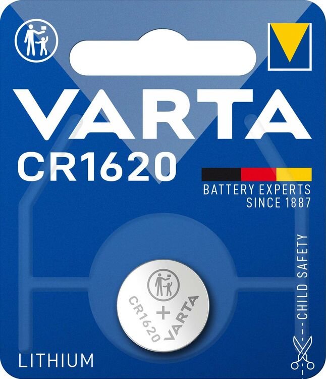 Varta Κουμπί Λιθίου CR1620 (1τμχ) (01.005.0007)