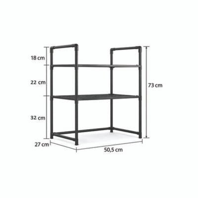 Μεταλλικό ράφι φούρνου μικροκυμάτων με δύο ράφια 50,5x 27x 73cm [00402676]