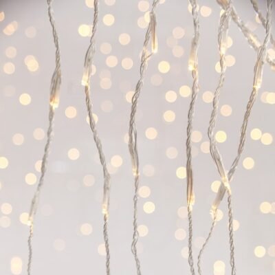 ΚΟΥΡΤΙΝΑ, 360 LED 3mm, 31V ΜΕΤΑΣΧΗΜΑΤΙΣΤΗ, ΠΡΟΓΡΑΜΜΑ SNOWFALL & ΜΝΗΜΗ, ΔΙΑΦΑΝO PVC ΚΑΛΩΔΙΟ, ΘΕΡΜΟ ΛΕΥΚΟ LED (H200 x W200cm, 20 ΣΕΙΡΕΣ x 18 LED), ΠΡΟΕΚΤΑΣΗ ΠΑΡΟΧΗΣ 3m, IP44 (600-17311)