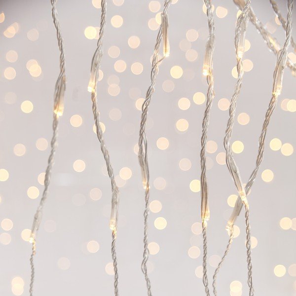 ΚΟΥΡΤΙΝΑ, 360 LED 3mm, 31V ΜΕΤΑΣΧΗΜΑΤΙΣΤΗ, ΠΡΟΓΡΑΜΜΑ SNOWFALL & ΜΝΗΜΗ, ΔΙΑΦΑΝO PVC ΚΑΛΩΔΙΟ, ΘΕΡΜΟ ΛΕΥΚΟ LED (H200 x W200cm, 20 ΣΕΙΡΕΣ x 18 LED), ΠΡΟΕΚΤΑΣΗ ΠΑΡΟΧΗΣ 3m, IP44 (600-17311)