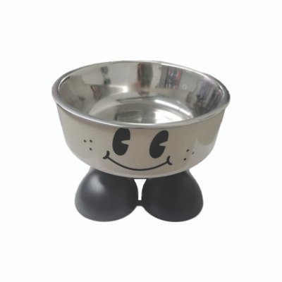 Μπόλ φαγητού σκύλου πλαστικό με ποδαράκια και μεταλλικό λεκανάκι[10501758]
