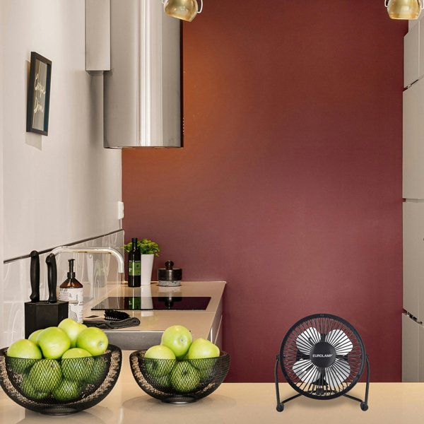 ΑΝΕΜΙΣΤΗΡΑΣ ΓΡΑΦΕΙΟΥ ΜΕΤΑΛΛΙΚΟΣ MINI ΜΕ USΒ ΜΑΥΡΟΣ Φ10 4W 5V (147-29072) - Image 2