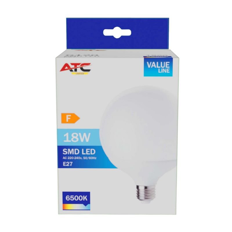 ATC SMD Λαμπτήρας LED Globe G120 230V 18W/1850LM E27 6500K (25.001.0022) - Image 2