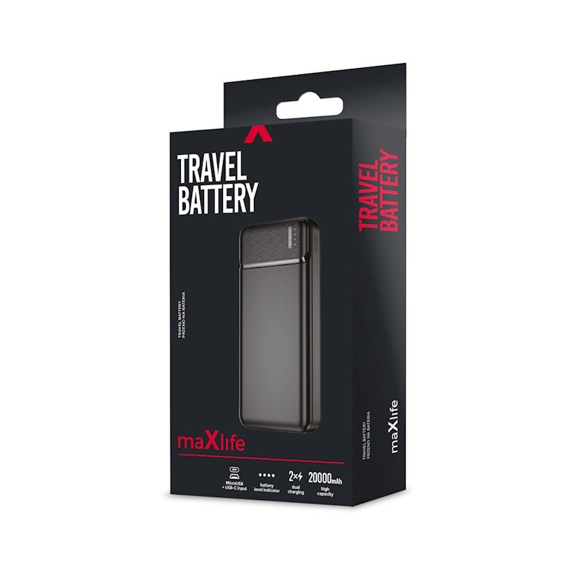 Maxlife power bank MXPB-01 20000 mAh black - Image 2