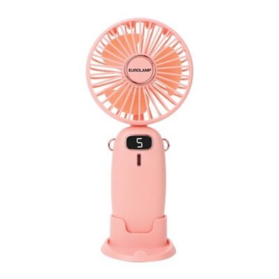 ΑΝΕΜΙΣΤΗΡΑΣ ΧΕΙΡΟΣ ΕΠΑΝΑΦΟΡΤΙΖΟΜΕΝΟΣ ΜΕ USB ΚΑΙ ΒΑΣΗ ΚΙΝΗΤΟΥ Φ9 ΡΟΖ (300-20539)