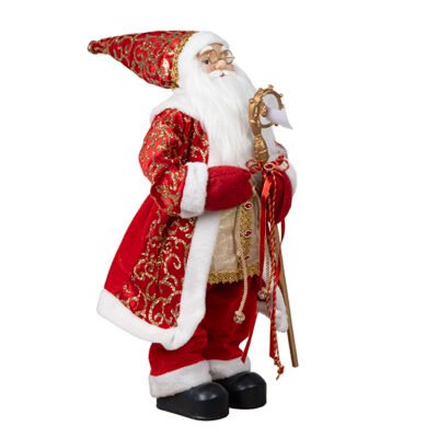 ΑΓΙΟΣ ΒΑΣΙΛΗΣ, ΜΕ ΚΟΚΚΙΝΑ ΠΛΟΥΜΙΣΤΑ ΡΟΥΧΑ, 60cm (600-48312)