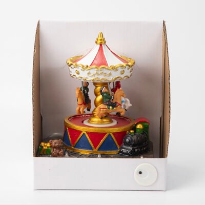 ΚΑΡΟΥΖΕΛ ME ΤΡΕΝΑΚΙ, ΜΠΑΤΑΡΙΑΣ, 15x12x17cm (600-48388)