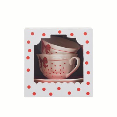 ΦΛΥΤΖΑΝΙ ΜΕ ΚΟΚΚΙΝΟ ΦΙΟΓΚΟ, ΚΑΙ ΠΙΑΤΑΚΙ, ΣΕΤ 2ΤΜΧ, 190ml (600-48483)