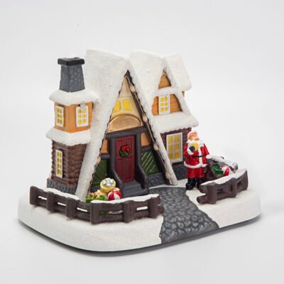 ΣΠΙΤΑΚΙ, ΦΩΤΙΖΟΜΕΝΟ, ΜΕ ΑΥΛΙΤΣΑ, ΜΠΑΤΑΡΙΑΣ, 17.5×13.5x14cm (600-48485)