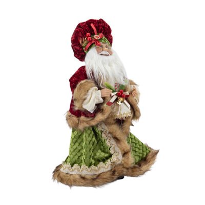 ΑΓΙΟΣ ΒΑΣΙΛΗΣ ΜΕ ΒΕΛΟΥΔΙΝΗ ΜΠΑΡΟΚ ΦΟΡΕΣΙΑ, 45cm (600-48490)