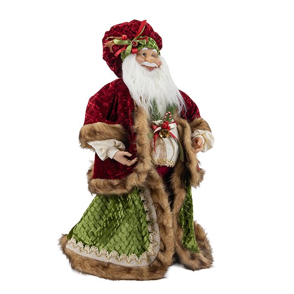 ΑΓΙΟΣ ΒΑΣΙΛΗΣ ΜΕ ΒΕΛΟΥΔΙΝΗ ΜΠΑΡΟΚ ΦΟΡΕΣΙΑ, 60cm (600-48491)