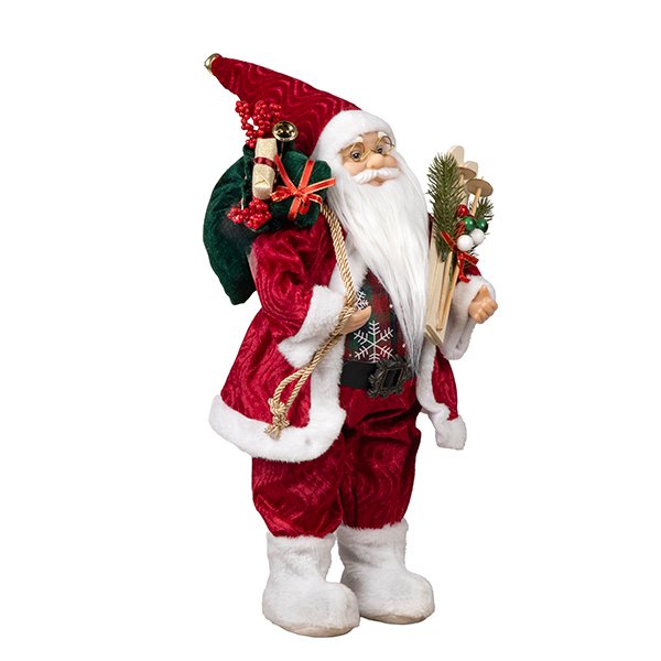 ΑΓΙΟΣ ΒΑΣΙΛΗΣ ΜΕ ΜΠΟΡΝΤΟ ΒΕΛΟΥΔΙΝΑ ΡΟΥΧΑ ΚΑΙ ΠΑΓΟΠΕΔΙΛΑ, 45cm (600-48496)