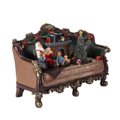 ΑΡΧΟΝΤΙΚΟΣ ΚΑΝΑΠΕΣ ΜΠΑΡΟΚ ΜΕ ΧΡΙΣΤΟΥΓΕΝΝΙΑΤΙΚΗ ΔΙΑΚΟΣΜΗΣΗ, ΜΠΑΤΑΡΙΑΣ, 27.5×13.2×18.6cm (600-48507)