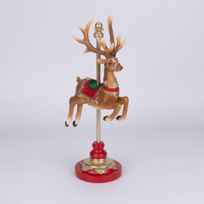 ΧΡΙΣΤΟΥΓΕΝΝΙΑΤΙΚΟΣ ΤΑΡΑΝΔΟΣ ΚΑΡΟΥΖΕΛ ΠΟΛΥΡΕΖΙΝ, ΜΕ ΣΤΟΛΙΣΜΕΝΗ ΣΕΛΑ, 17.5×10.2×35.2cm (600-48593)