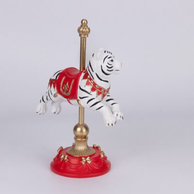 ΤΙΓΡΑΚΙ ΤΣΙΡΚΟΥ ΚΑΡΟΥΖΕΛ, ΚΟΚΚΙΝΟ ΛΕΥΚΟ, ΠΟΛΥΡΕΖΙΝ, 16.5x9x22.3cm (600-48595)