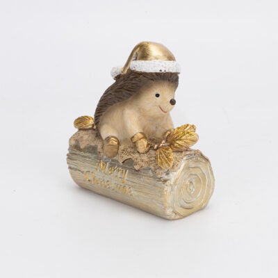 ΣΚΑΝΤΖΟΧΟΙΡΟΣ ΚΑΘΙΣΤΟΣ ΠΑΝΩ ΣΕ ΚΟΡΜΟ ΜΕ ΧΡΥΣΟ ΣΚΟΥΦΟ, ΠΟΛΥΡΕΖΙΝ, 9.5×5.5x10cm (600-48940)