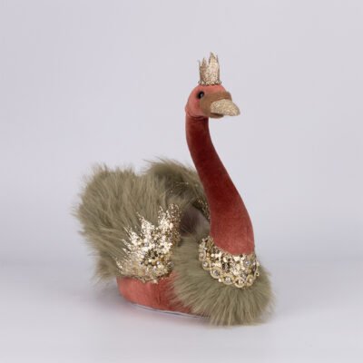 ΚΥΚΝΟΣ ΒΕΛΟΥΔΙΝΟΣ ΚΑΡΑΜΙΔΙ ΜΕ ΛΑΔΙ ΠΟΥΠΟΥΛΕΝΙΑ ΦΤΕΡΑ ΚΑΙ ΧΡΥΣΗ ΚΟΡΩΝΑ, 23x16x28cm (600-49009)