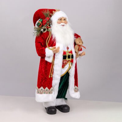 ΑΓΙΟΣ ΒΑΣΙΛΗΣ ΜΕ ΚΟΚΚΙΝΗ ΒΕΛΟΥΔΙΝΗ ΚΑΠΑ ΚΑΙ ΚΥΠΑΡΙΣΣΙ ΠΑΝΤΕΛΟΝΙ, 90cm (600-49557)