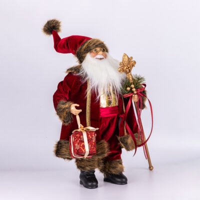 ΑΓΙΟΣ ΒΑΣΙΛΗΣ ΜΕ ΜΠΟΡΝΤΟ ΦΟΡΕΣΙΑ ΚΑΙ ΠΕΡΙΤΕΧΝΟ ΣΚΗΠΤΡΟ, 45cm (600-49563)