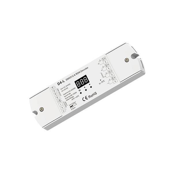 DMX512/RDM DECODER RGBW 5A*4CH 12-24VDC MAX20A D4-L (145-71503)