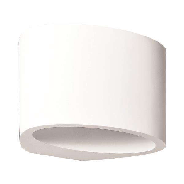 ΑΠΛΙΚΑ ΤΟΙΧΟΥ ΟΒΑΛ MEDIUM ΓΥΨΙΝΗ G9 1x6W 150x120x100 (147-53300)