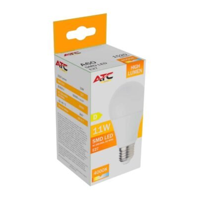 ATC SMD LED High Lumen Λαμπτήρας A60 230V 11W/1520LM E27 4000K (25.001.0011)