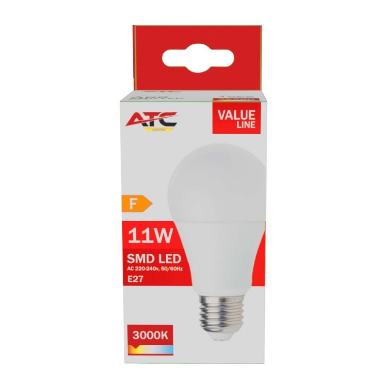 ATC SMD Λαμπτήρας LED A60 230V 11W/1055LM E27 3000K (25.001.0001) - Image 2