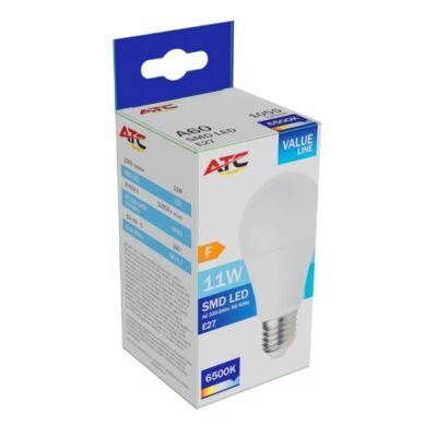 ATC SMD LED Λαμπτήρας A60 230V 11W/1055LM E27 6500K (25.001.0003)